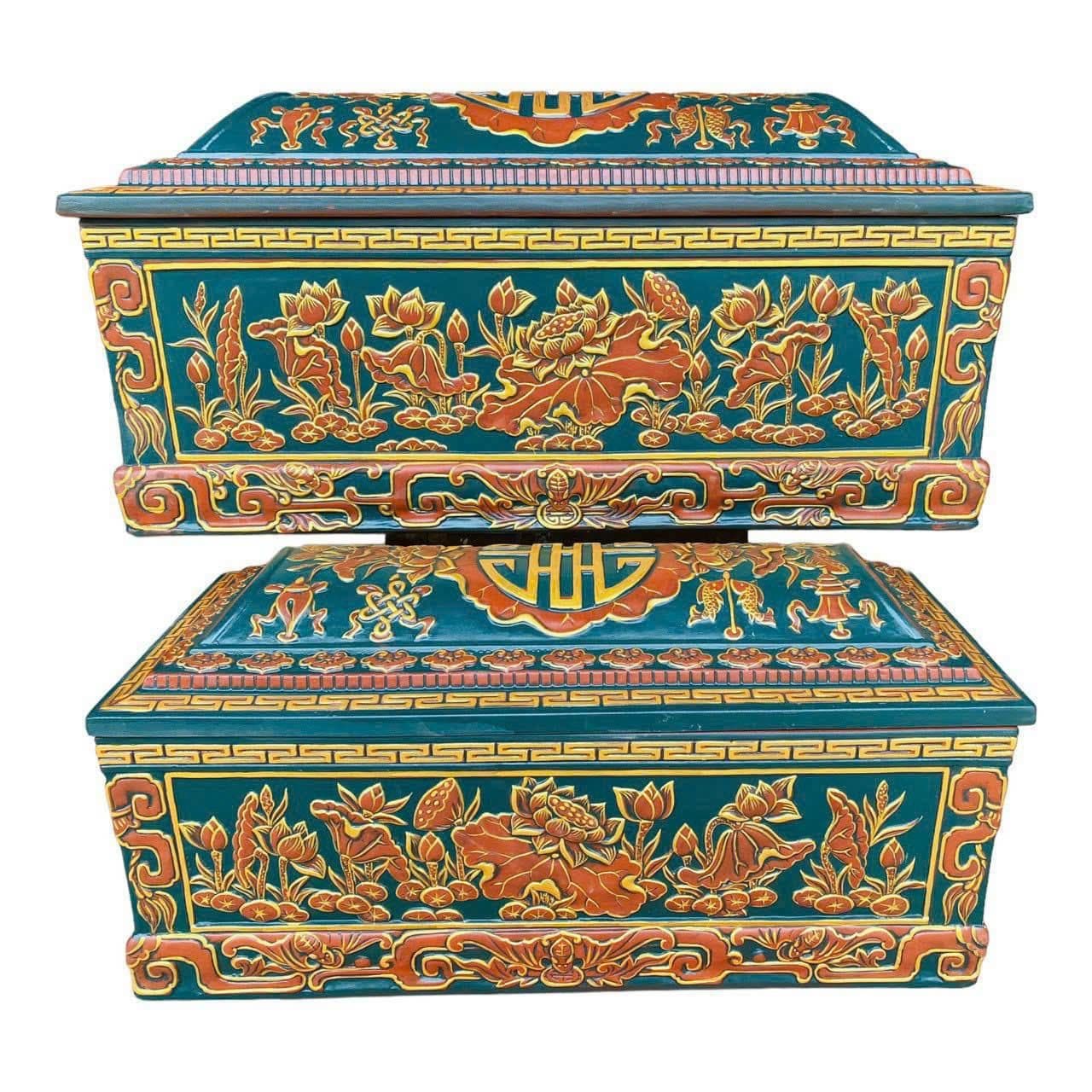 Tiểu quách sơn vẽ rồng phượng (mẫu thử)